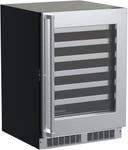 24 Inch, 5.2 Cu. Ft. Built-In Single Zone Wine Cooler with Door Lock