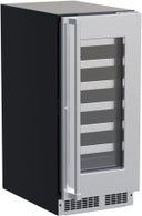15 Inch, 2.7 Cu. Ft. Built In Single Zone Wine Cooler with LED Interior Lighting
