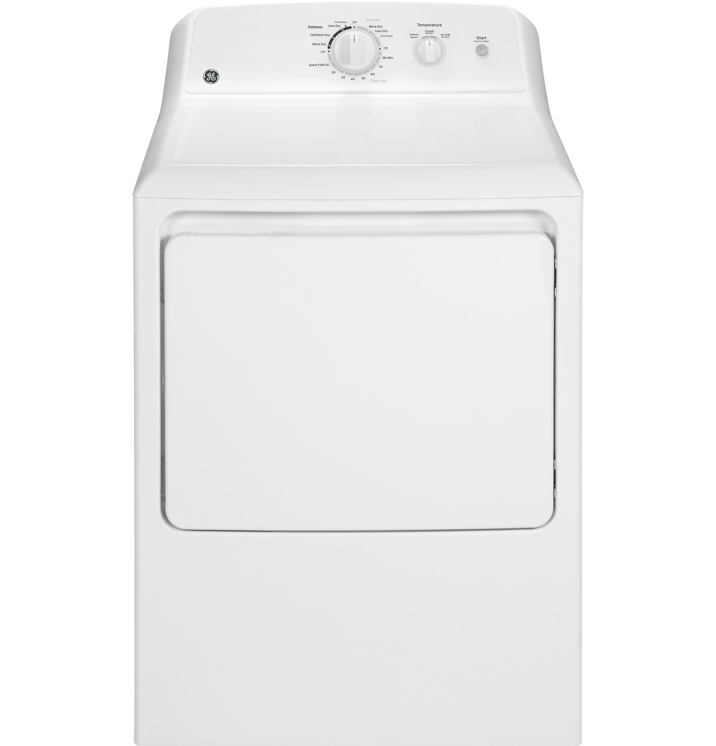GE GTX22GASKWW 27 Inch Gas Dryer White | Plesser's Appliances