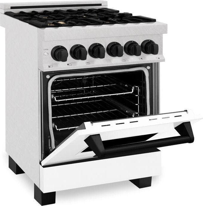 Zline RASZWM24MB Durasnow Stainless Steel with White Matte Door and...