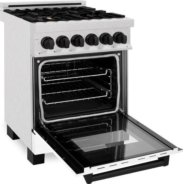 Zline RASZWM24MB Durasnow Stainless Steel with White Matte Door and...