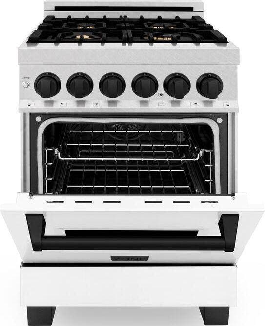 Zline RASZWM24MB Durasnow Stainless Steel with White Matte Door and...