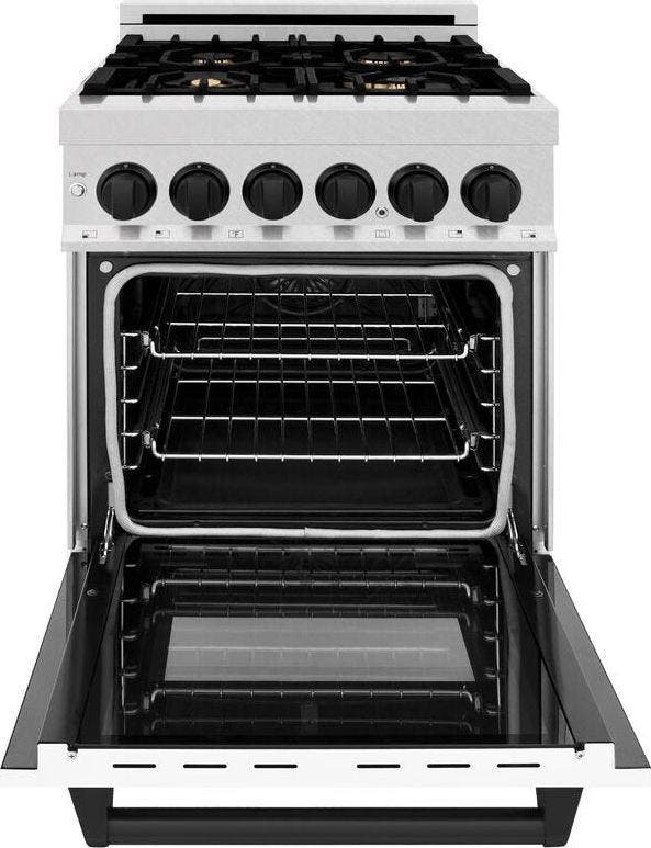 Zline RASZWM24MB Durasnow Stainless Steel with White Matte Door and...