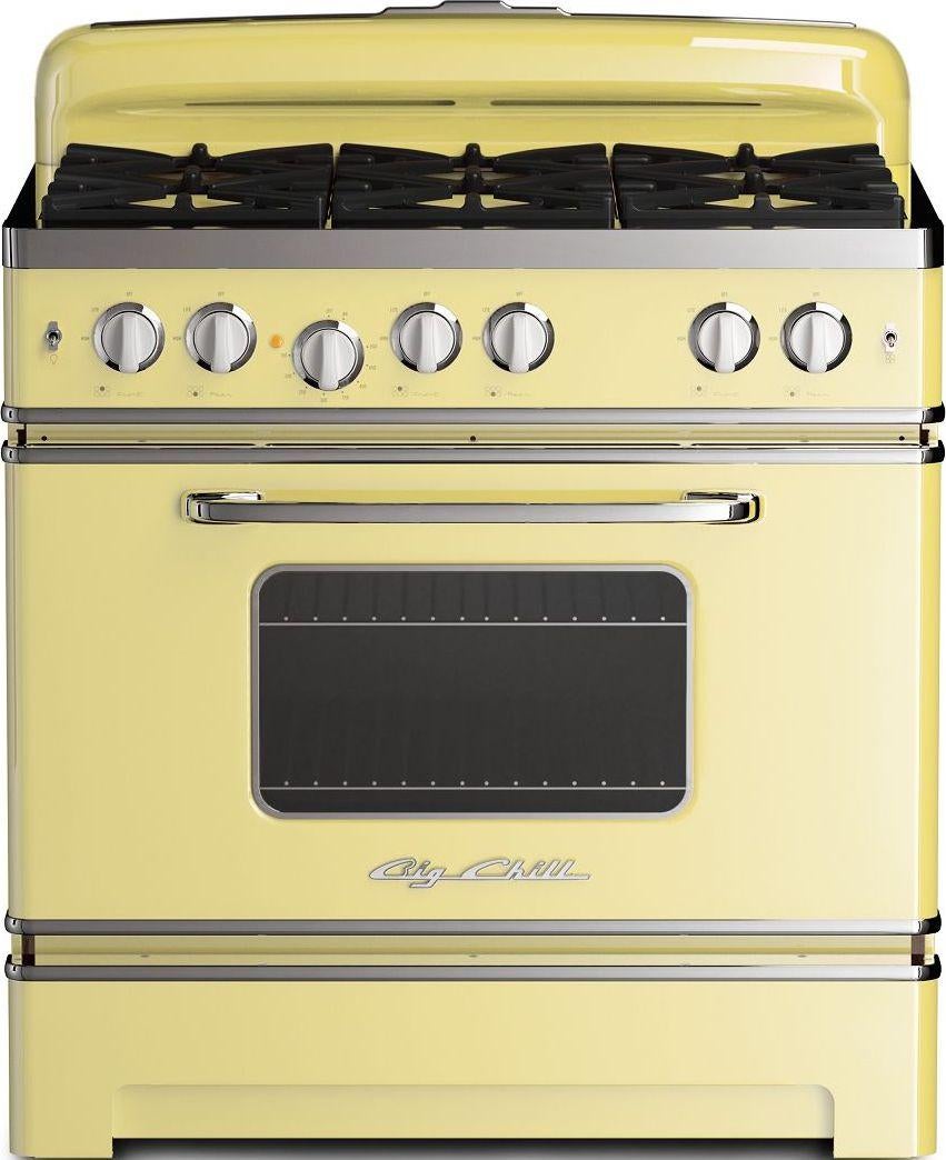 Big Chill BCR36JGLP 36 Inch Retro Freestanding Gas Range Jadite
