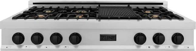 Zline RTSZ48MB Durasnow Stainless Steel and Matte Black Accents