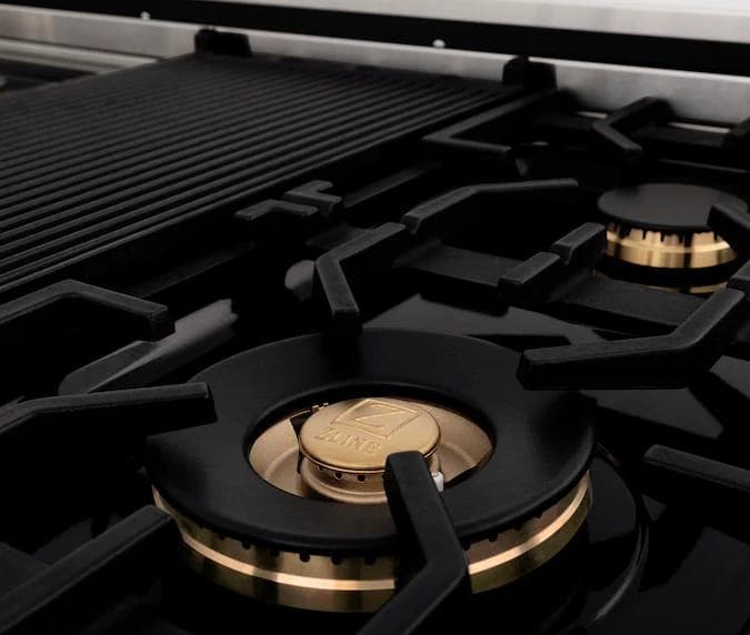 Zline RTZ48MB Stainless Steel and Matte Black Accents