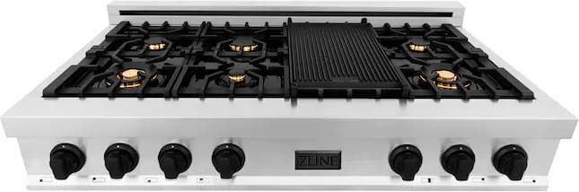 Zline RTZ48MB Stainless Steel and Matte Black Accents