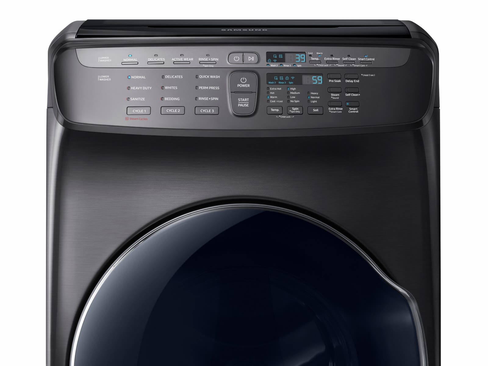 Samsung WV55M9600AV Fingerprint Resistant Black Stainless Steel