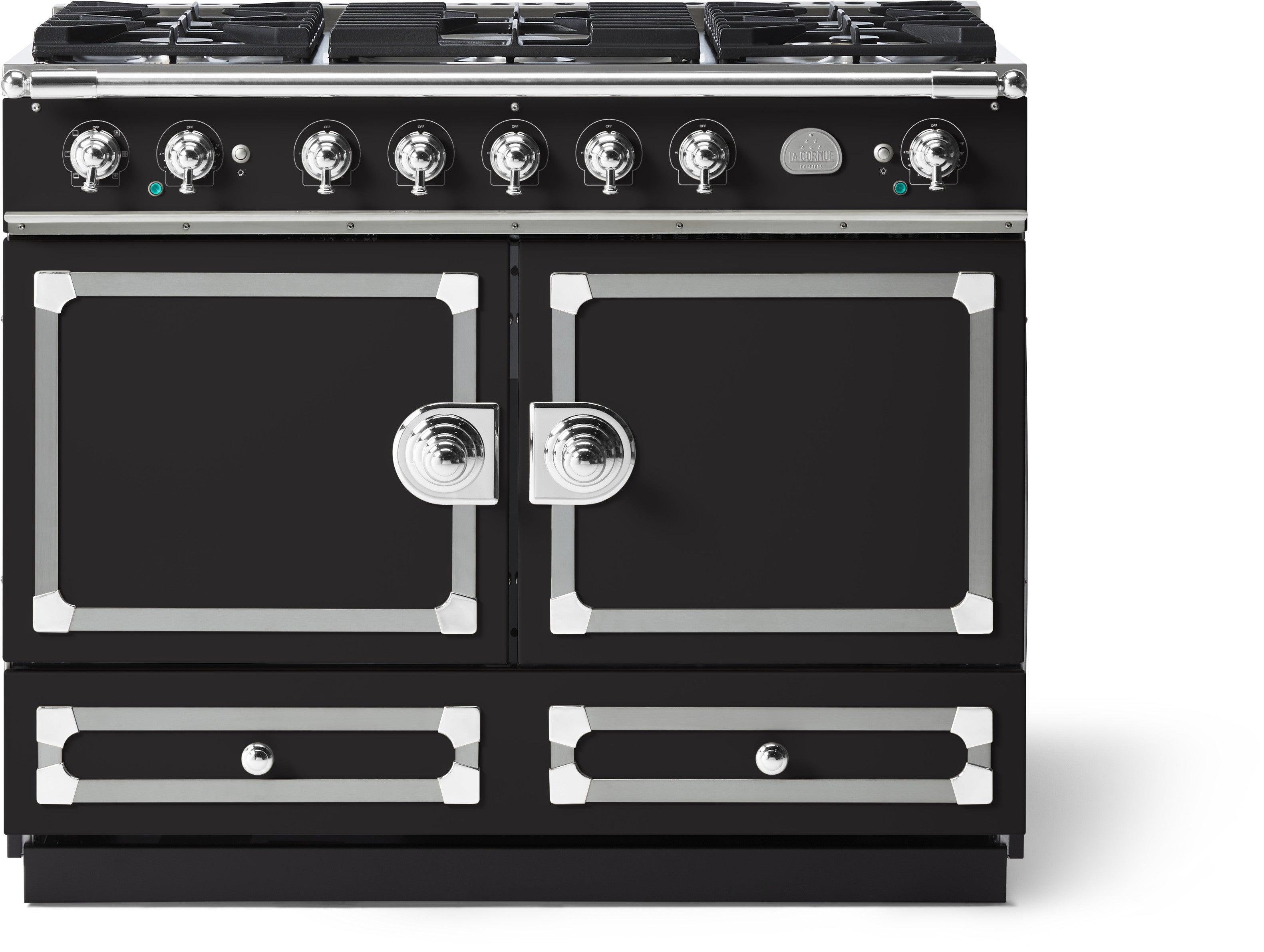 La Cornue C1NP 43 Inch Freestanding Dual Fuel Range Matte Black