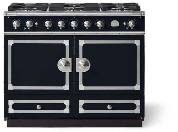 La Cornue C1DN Dark Navy Blue With Stainless Steel & Satin Chrome