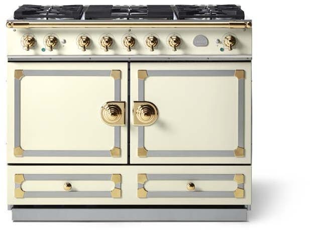 La Cornue C1CF Blanc With Stainless Steel & Polished Brass