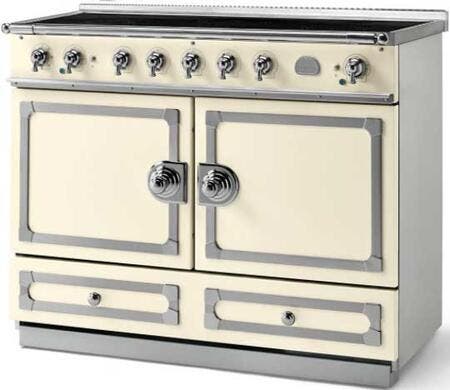 La Cornue C1VFI Ivory With Stainless Steel & Polished Brass
