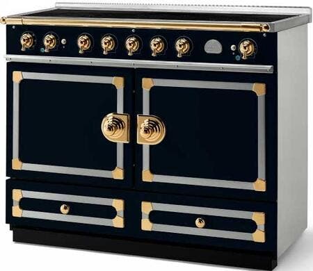 La Cornue C1DFI Dark Navy Blue With Stainless Steel & Polished Bra...