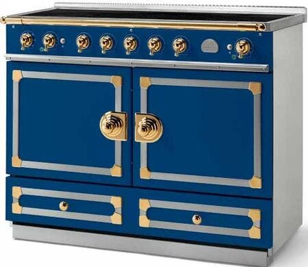 La Cornue C1RFI Royal Blue With Stainless Steel & Polished Brass