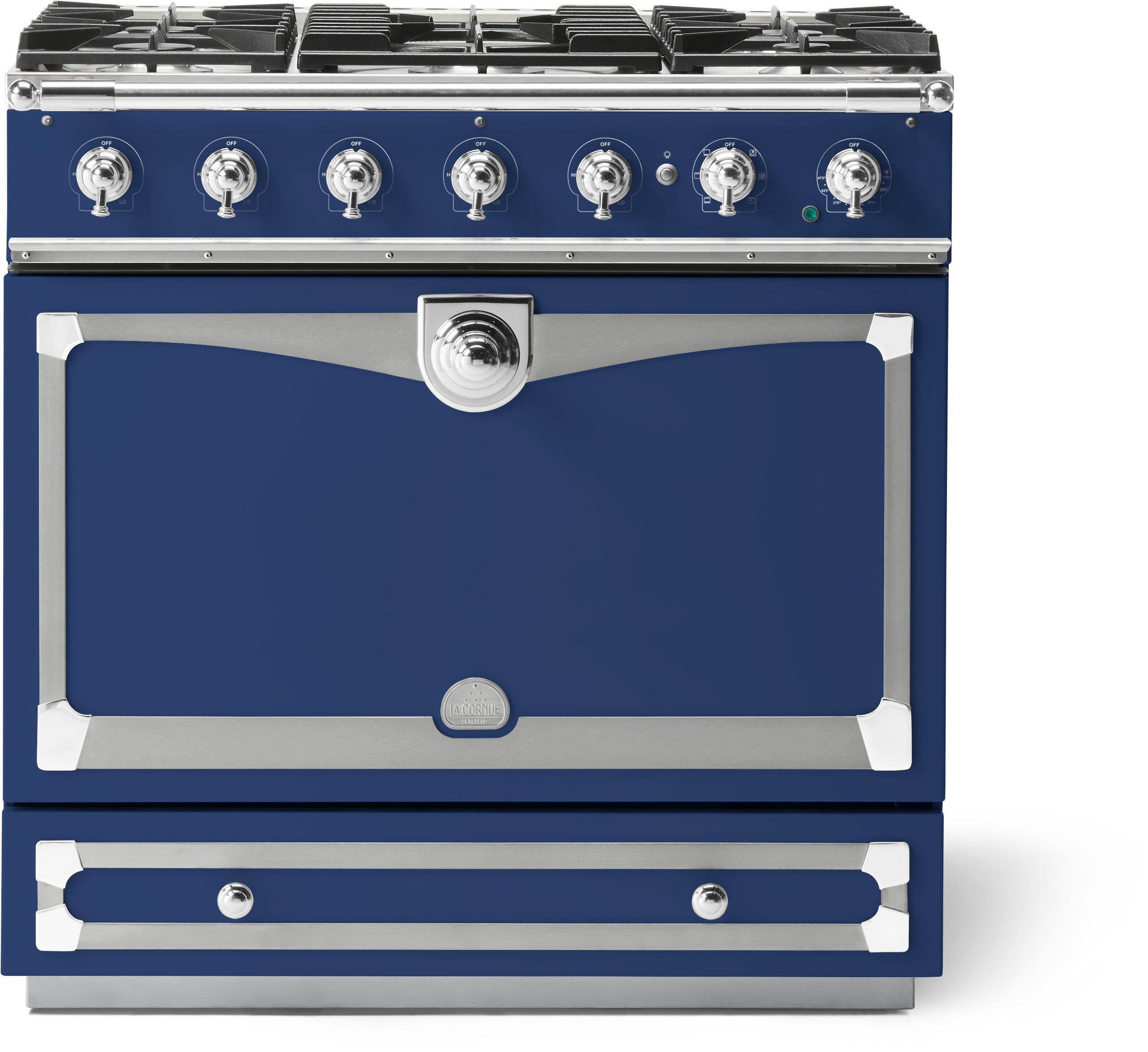 La Cornue C9MF 36 Inch Freestanding Dual Fuel Range Gloss Black