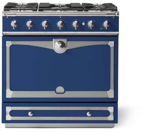 La Cornue C9RN Royal Blue With Stainless Steel & Satin Chrome