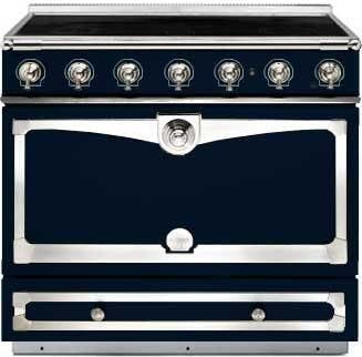 La Cornue C9DPI Dark Navy Blue With Stainless Steel & Polished Chr...