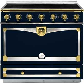 La Cornue C9DFI Dark Navy Blue With Stainless Steel & Polished Bra...