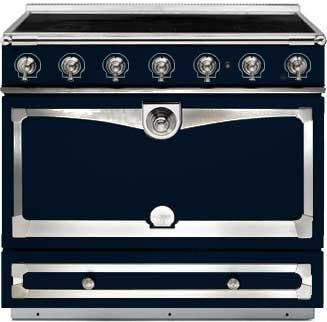 La Cornue C9DNI Dark Navy Blue With Stainless Steel & Satin Chrome