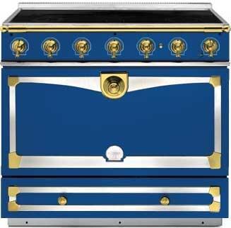 La Cornue C9RFI Royal Blue With Stainless Steel & Polished Brass
