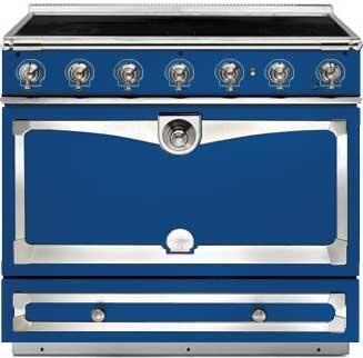 La Cornue C9RNI Royal Blue With Stainless Steel & Satin Chrome