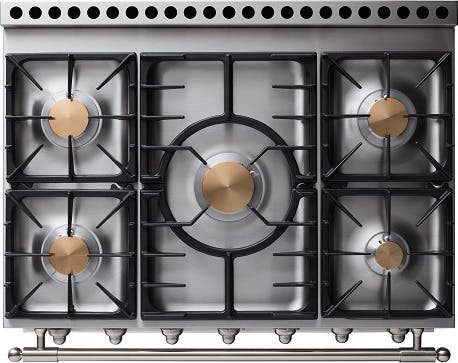 Set of 5 brass burners for Dual Fuel Cooktops