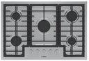 30 Inch Gas Cooktop with 5 Sealed Burners, Continuous Cast-Iron Grates, OptiSim® Burner, Distinctive Red LED Light
