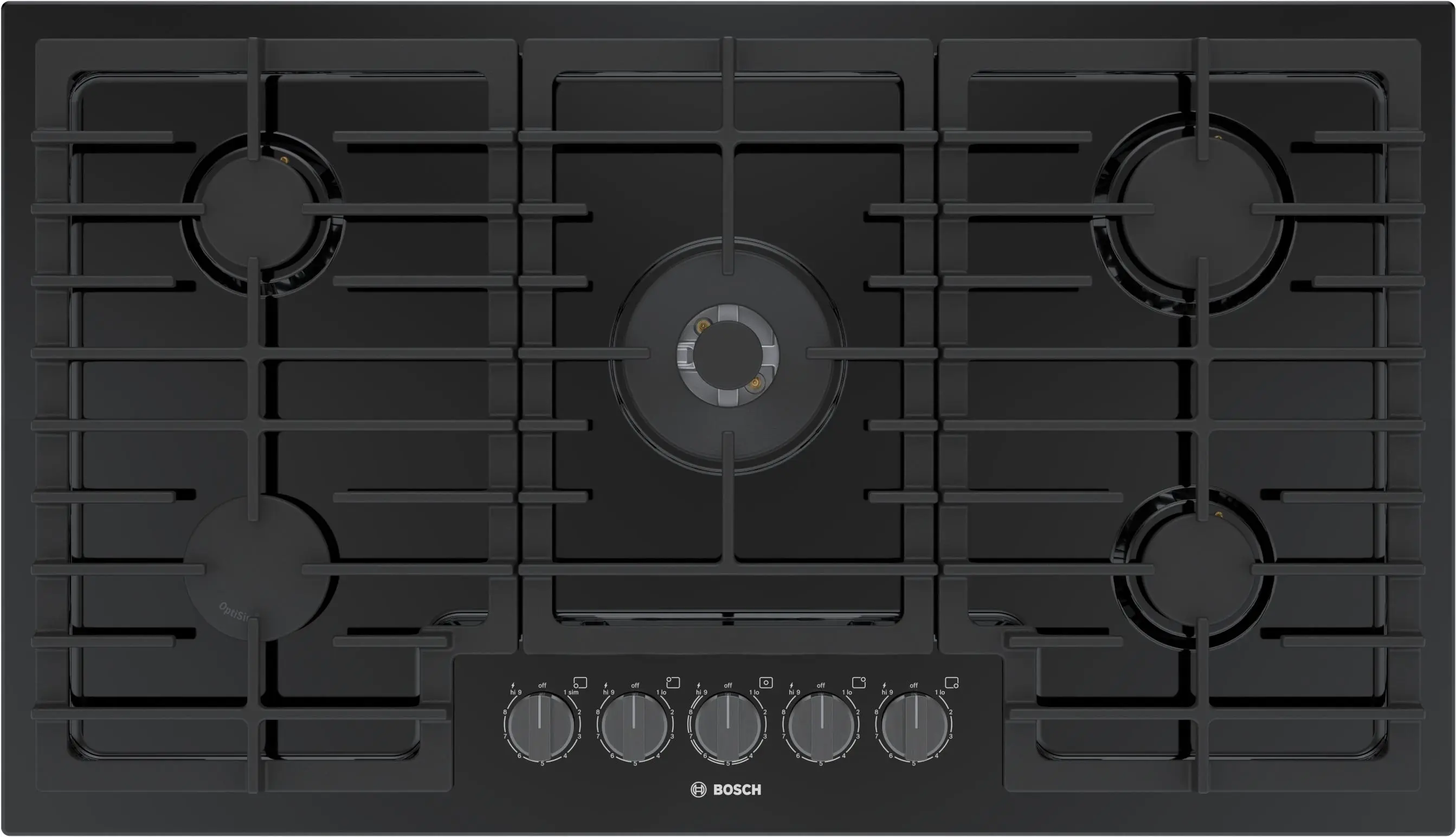 Bosch NGM8648UC Black With Black Stainless Knobs
