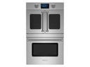 30 Inch Double Electric Wall Oven with 8.2 cu. ft. Total Capacity, French Doors, True Convection Oven, Built-In Baking Stone, Touch Screen, Infrared Broiler, Meat Probe, Continue Clean, and 5000W Infrared Broiler