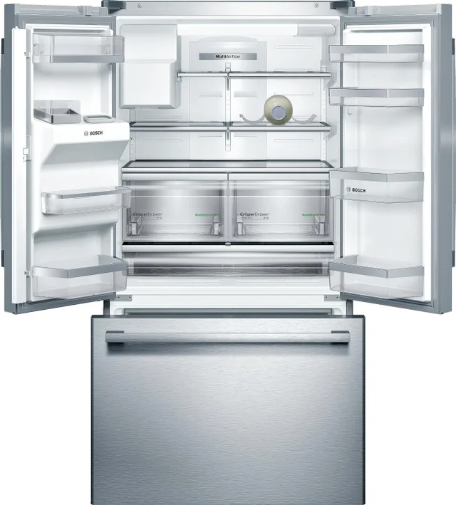 Bosch B26FT50SNS 36 Inch, 24.8 Cu. Ft. Freestanding French Door Ref...