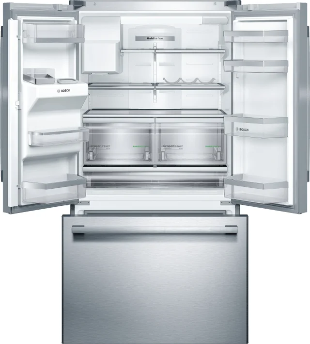 Bosch B26FT50SNS 36 Inch, 24.8 Cu. Ft. Freestanding French Door Ref...