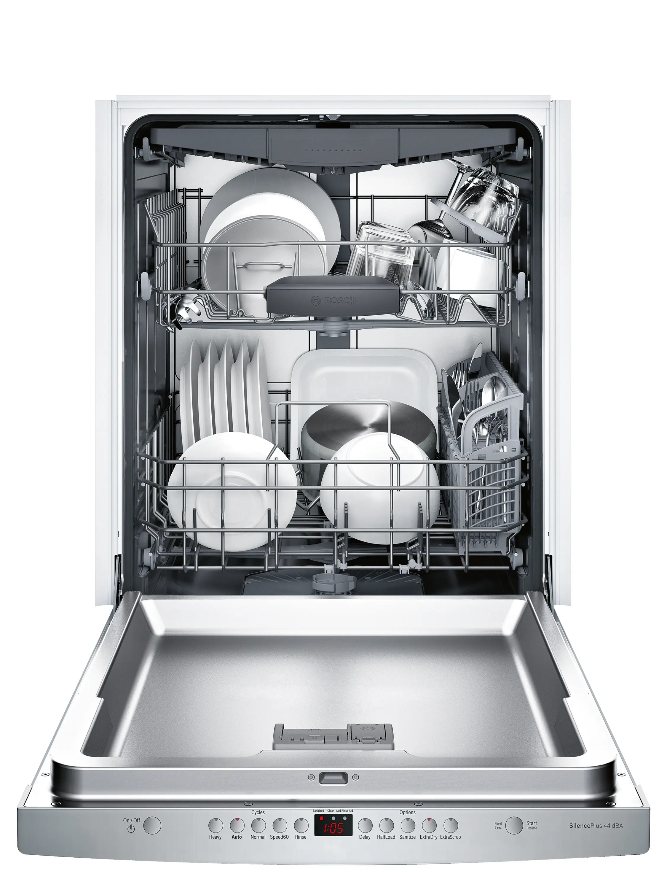 Bosch SHS863WD5N Stainless Steel, Door with Scoop Handle