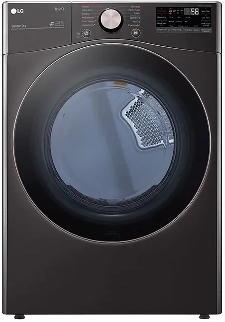 LG DLGX4001B 27 Inch Gas Smart Dryer Black Steel | Plesser's