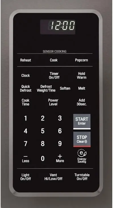 LG LMV1831BD Black Stainless Steel