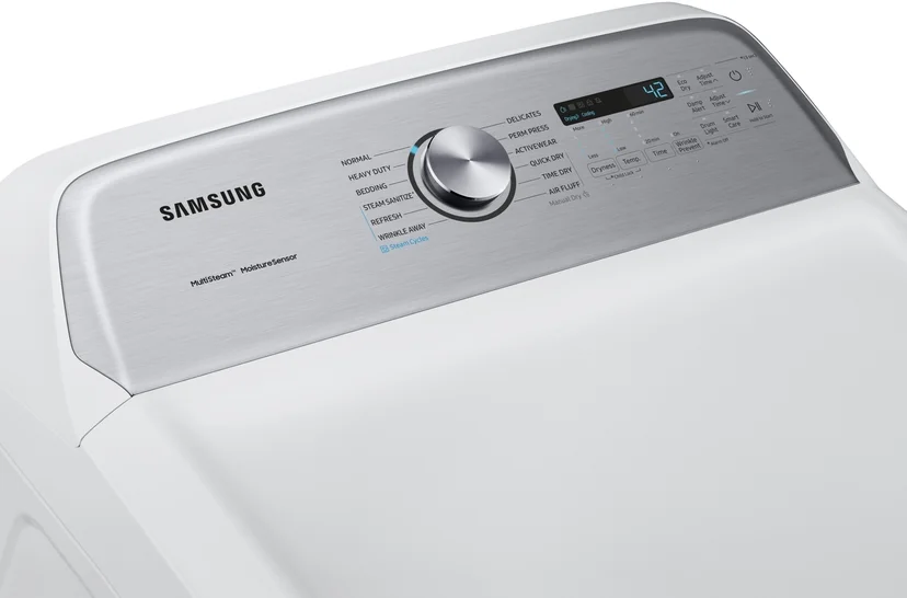 Samsung DVE50R5400W 7.4 cu. ft. Electric Dryer with Steam Sanitize+: W...