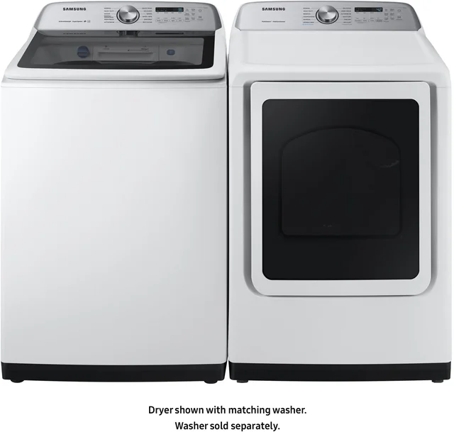 Samsung DVE50R5400W 7.4 cu. ft. Electric Dryer with Steam Sanitize+: W...