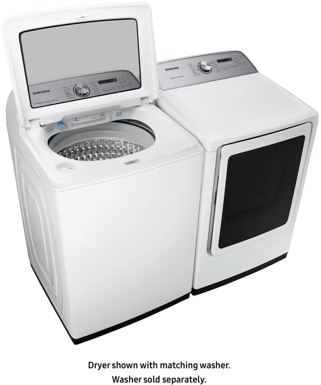 Samsung DVE50R5400W 7.4 cu. ft. Electric Dryer with Steam Sanitize+: W...