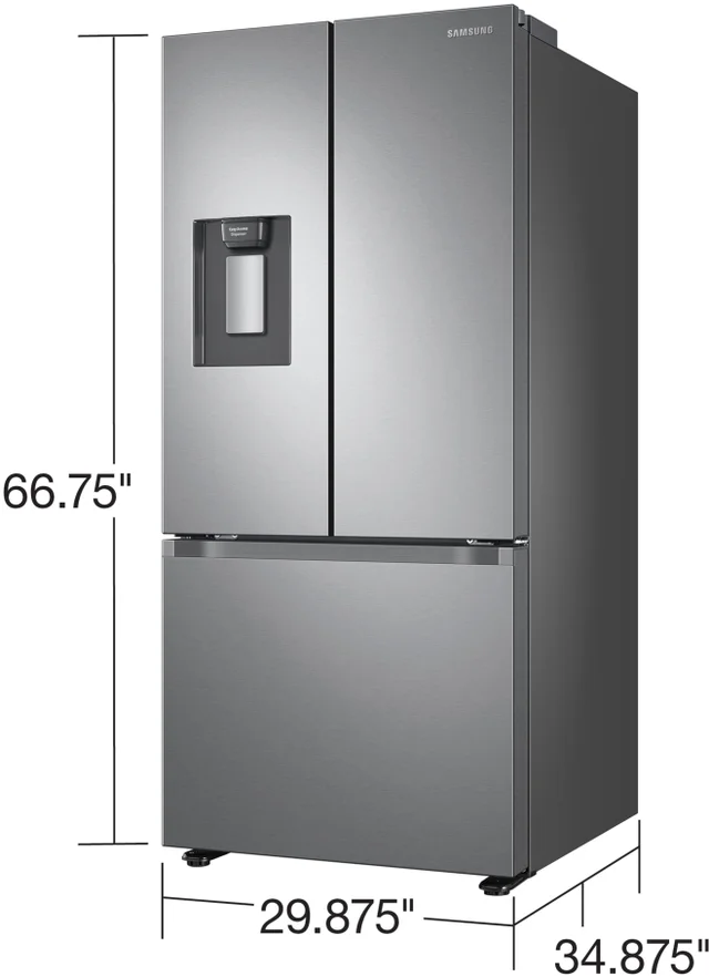 Samsung RF22A4221SR 22 cu. ft. Smart 3-Door French Door Refrigerator w...