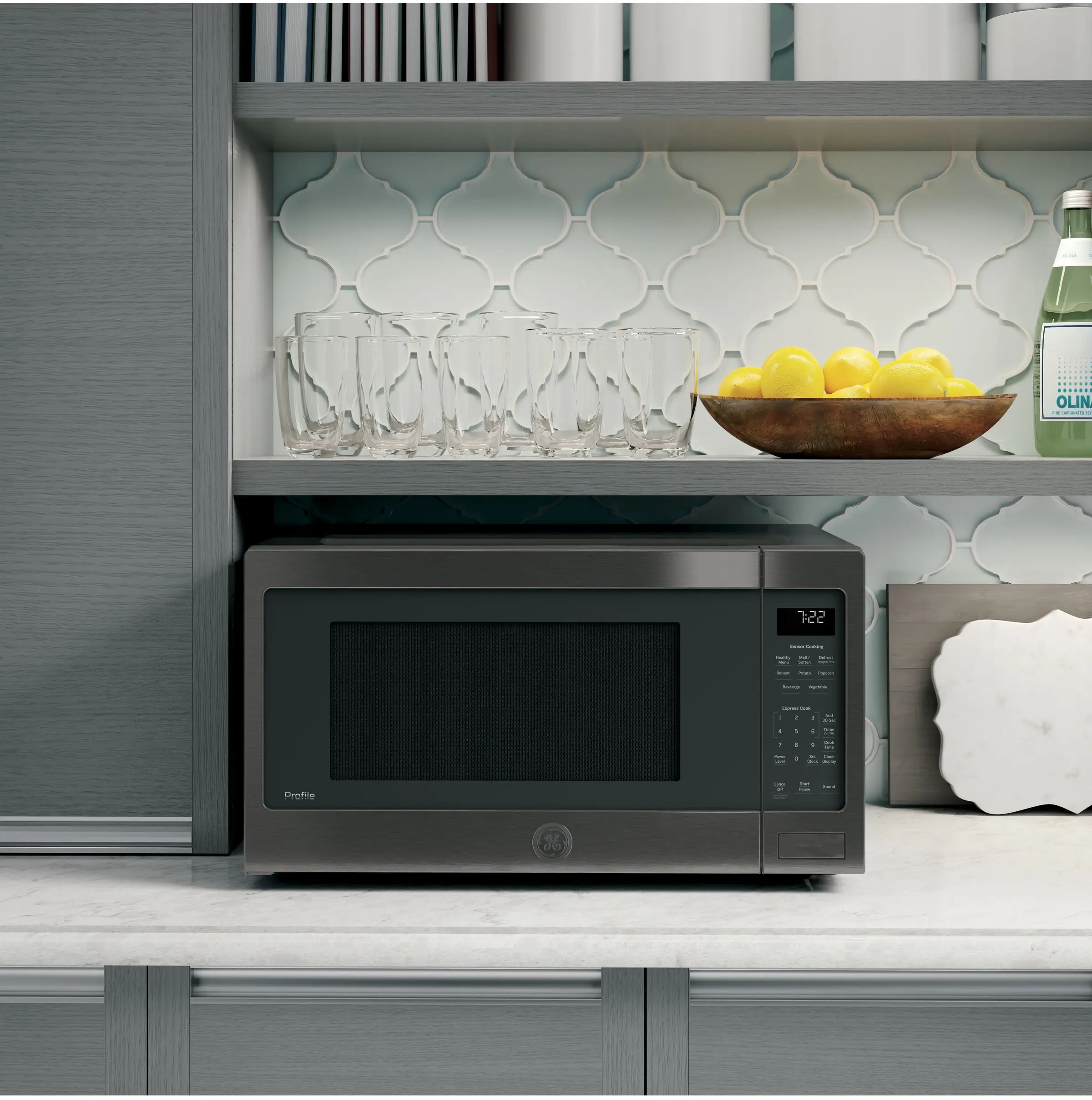 GE PES7227BLTS Black Stainless Steel