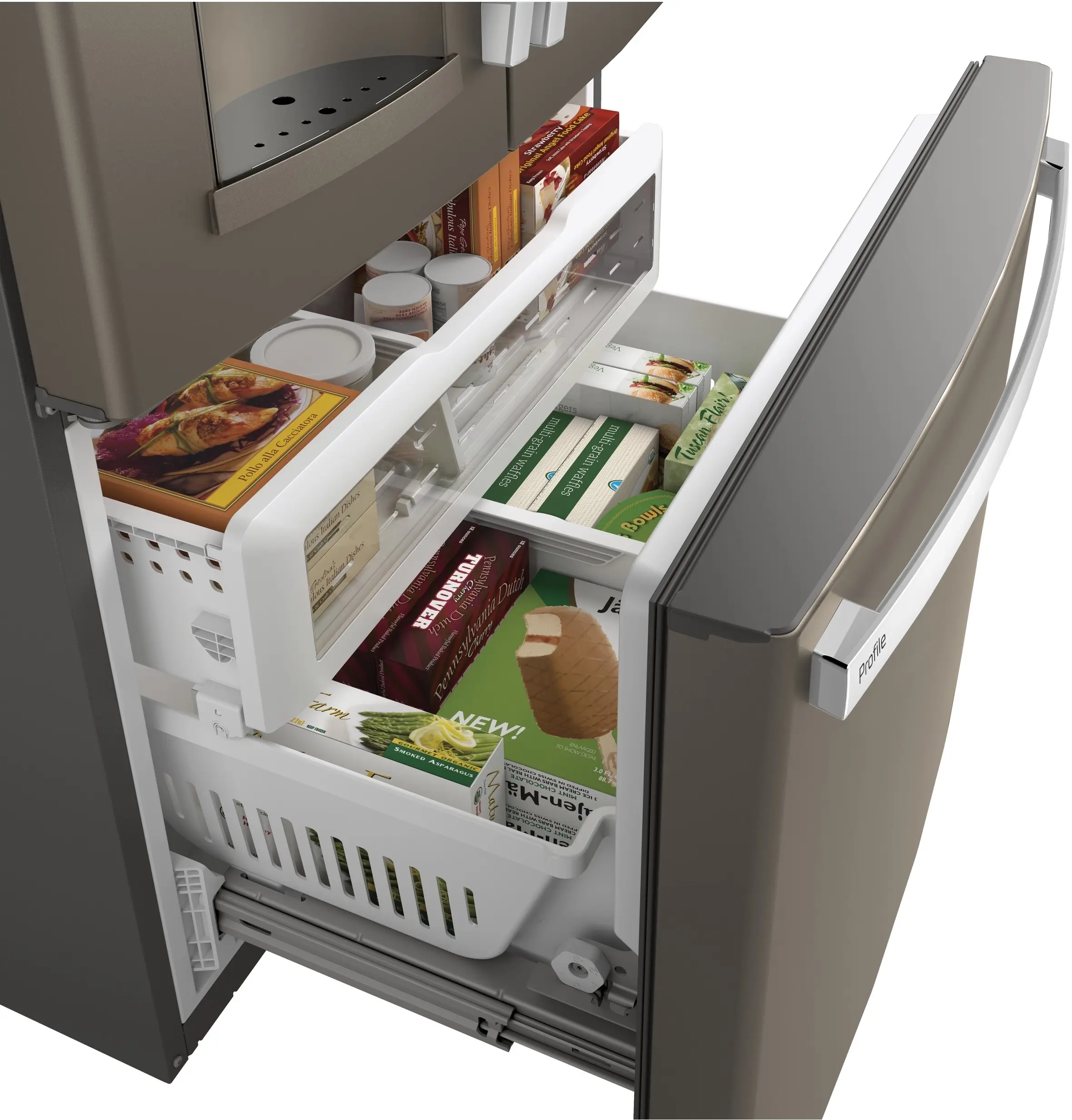 GE PFE28KMKES Fingerprint Resistant, Slate