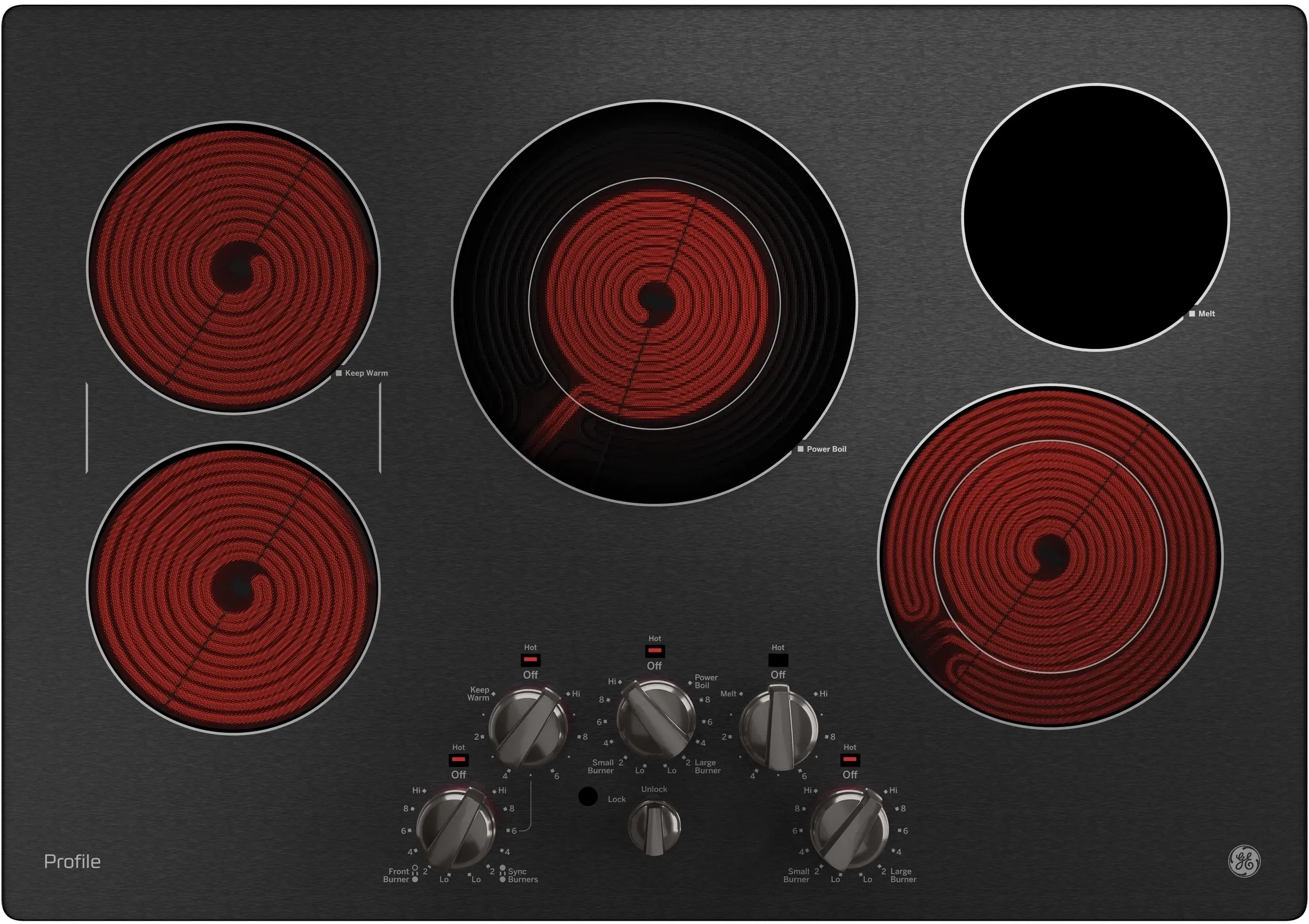 GE PP7030BMTS Black Stainless Steel