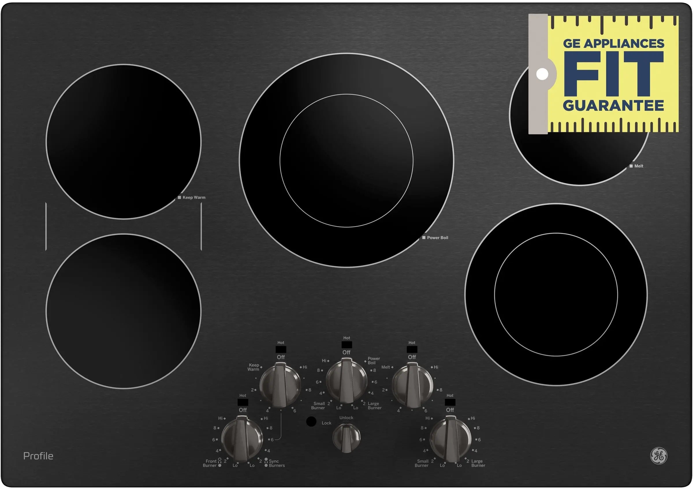 GE PP7030BMTS Black Stainless Steel