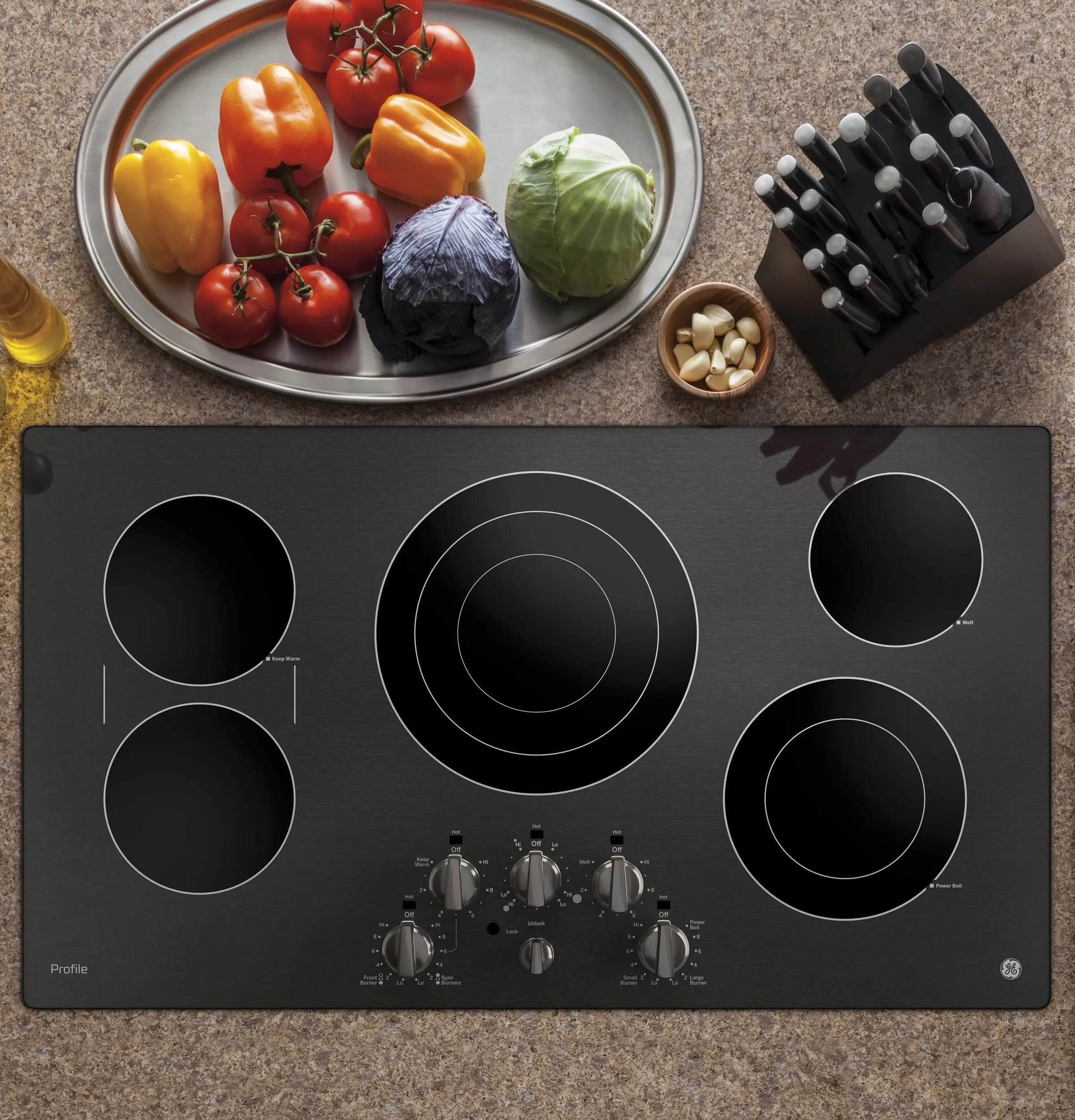 GE PP7036BMTS Black Stainless Steel
