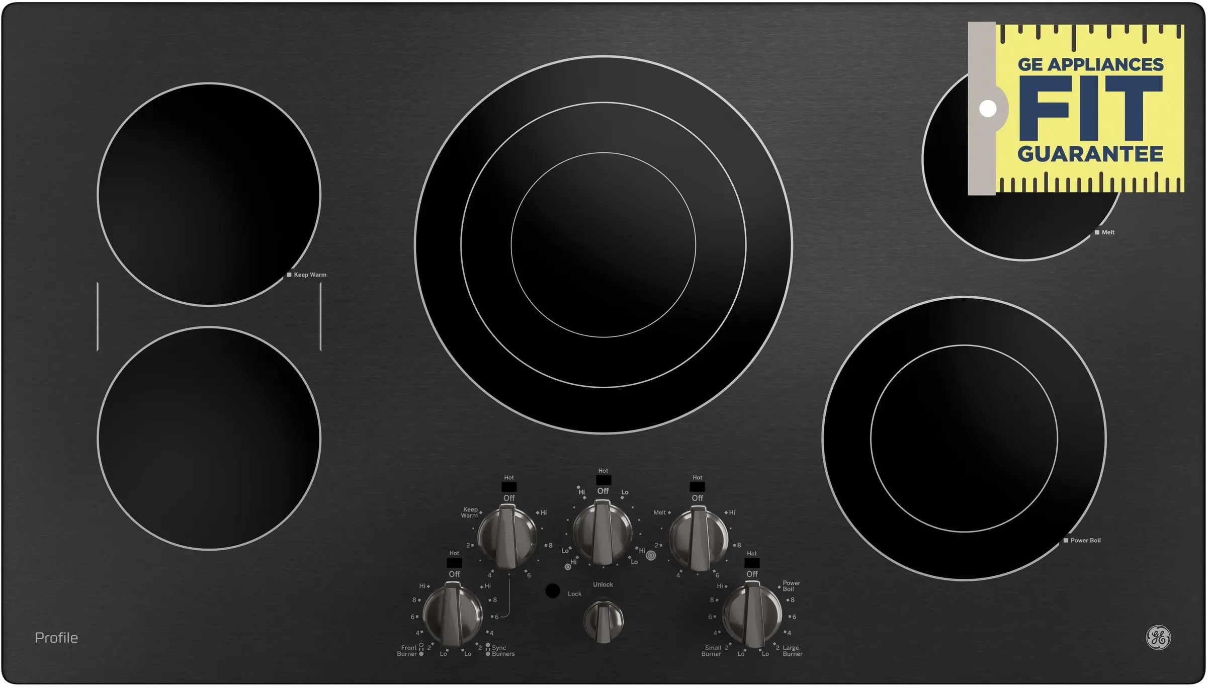 GE PP7036BMTS Black Stainless Steel