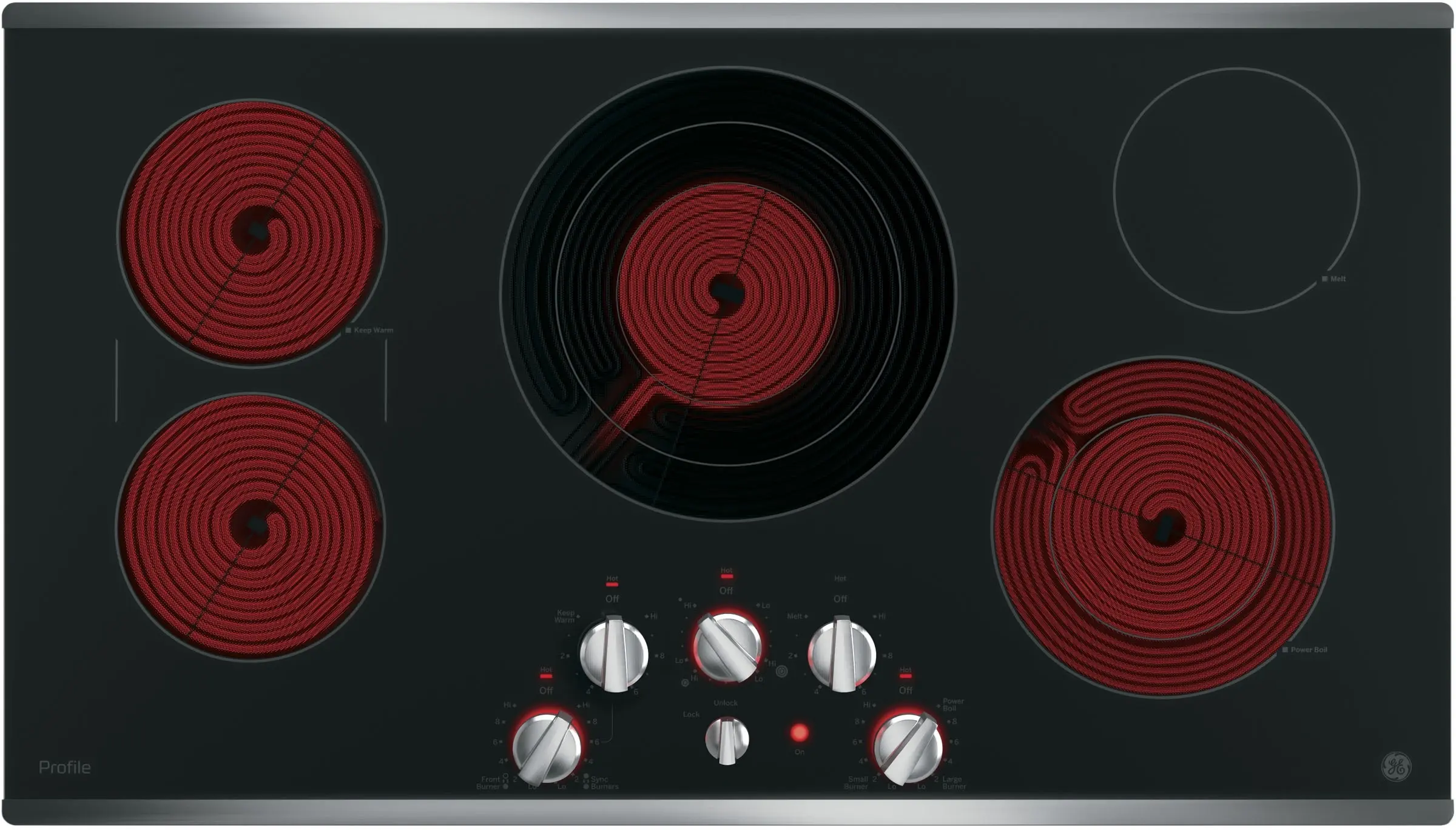 GE PP7036SJSS Stainless Steel On Black
