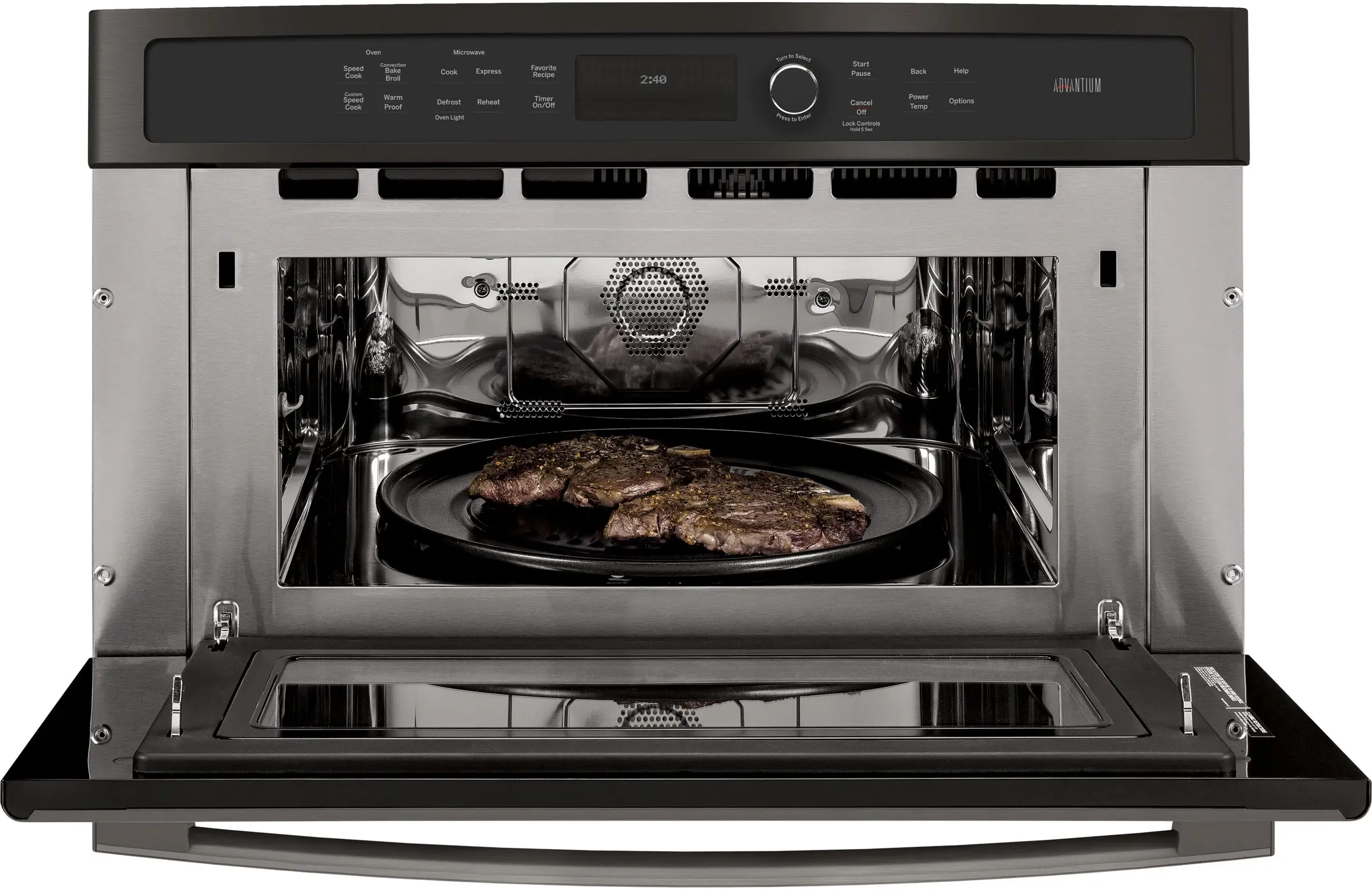 GE PSB9240BLTS Black Stainless Steel