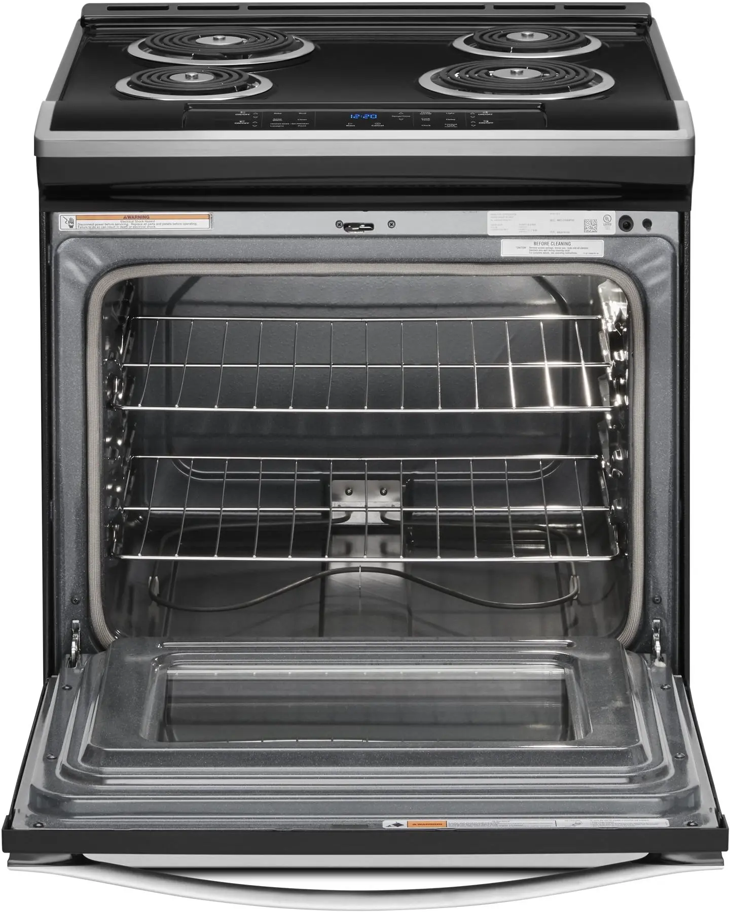 Whirlpool WEC310S0FS Black on Stainless Steel
