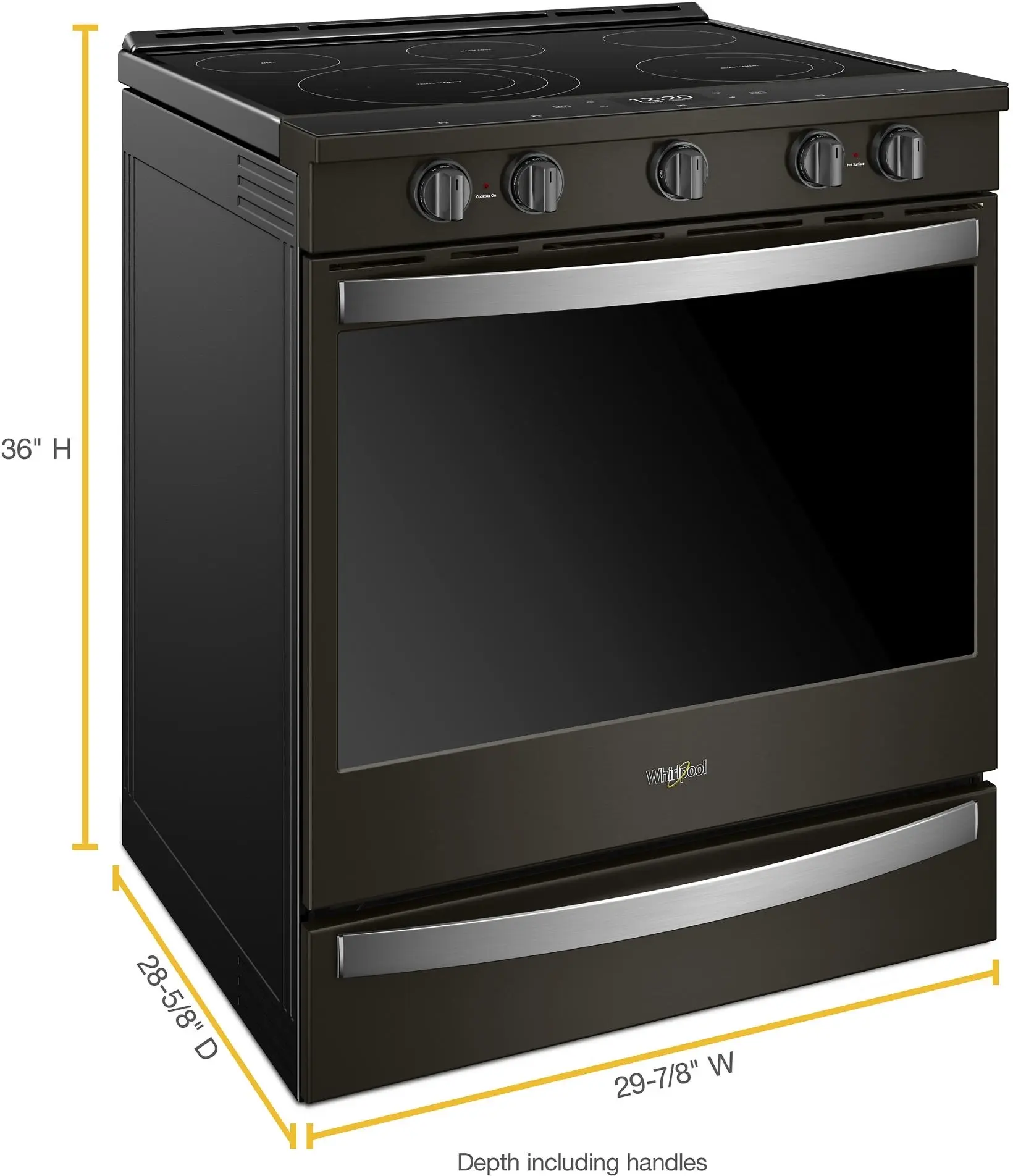 Whirlpool WEE750H0HV Black Stainless Steel