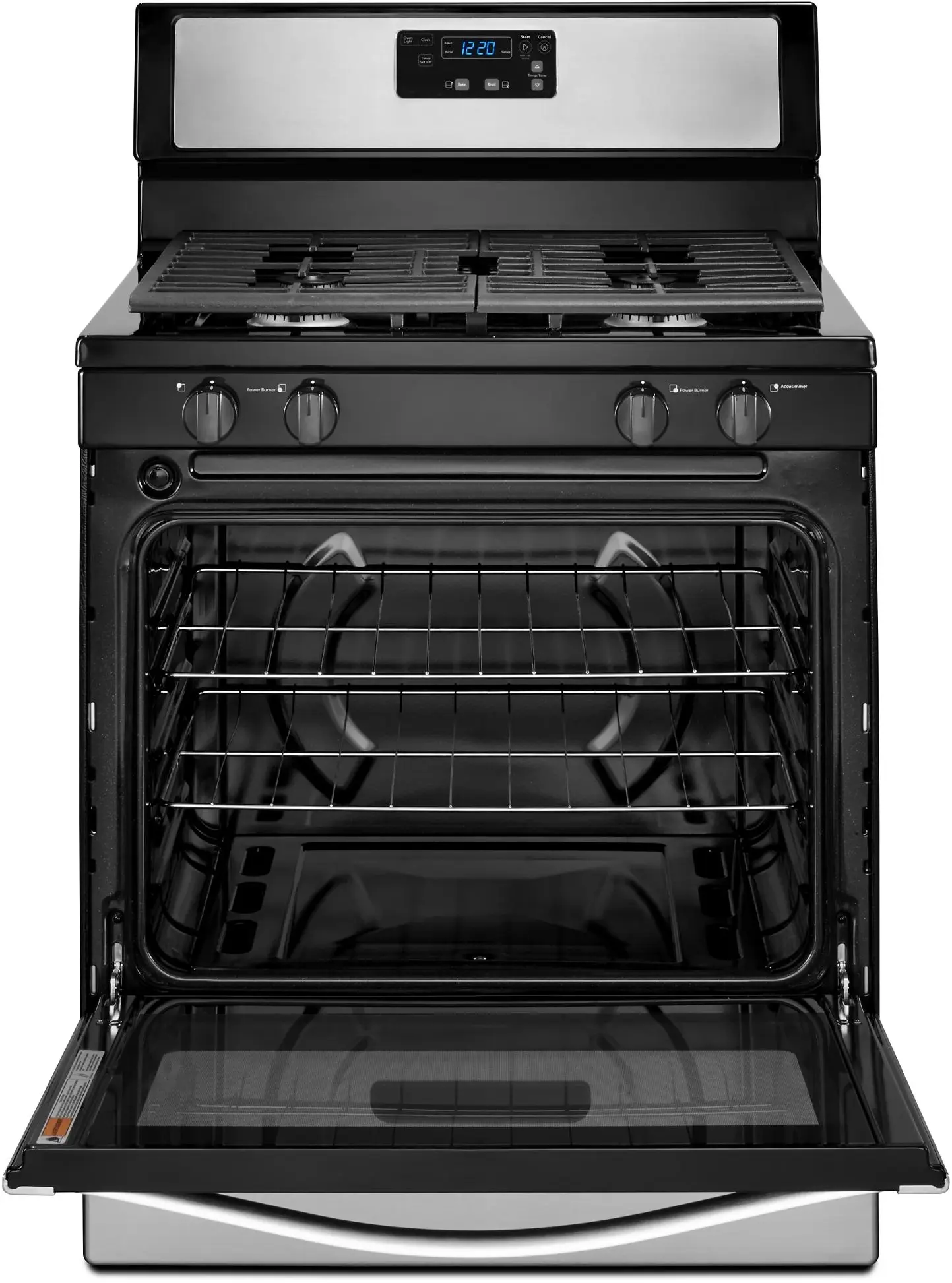 Whirlpool WFG320M0BS Black on Stainless Steel