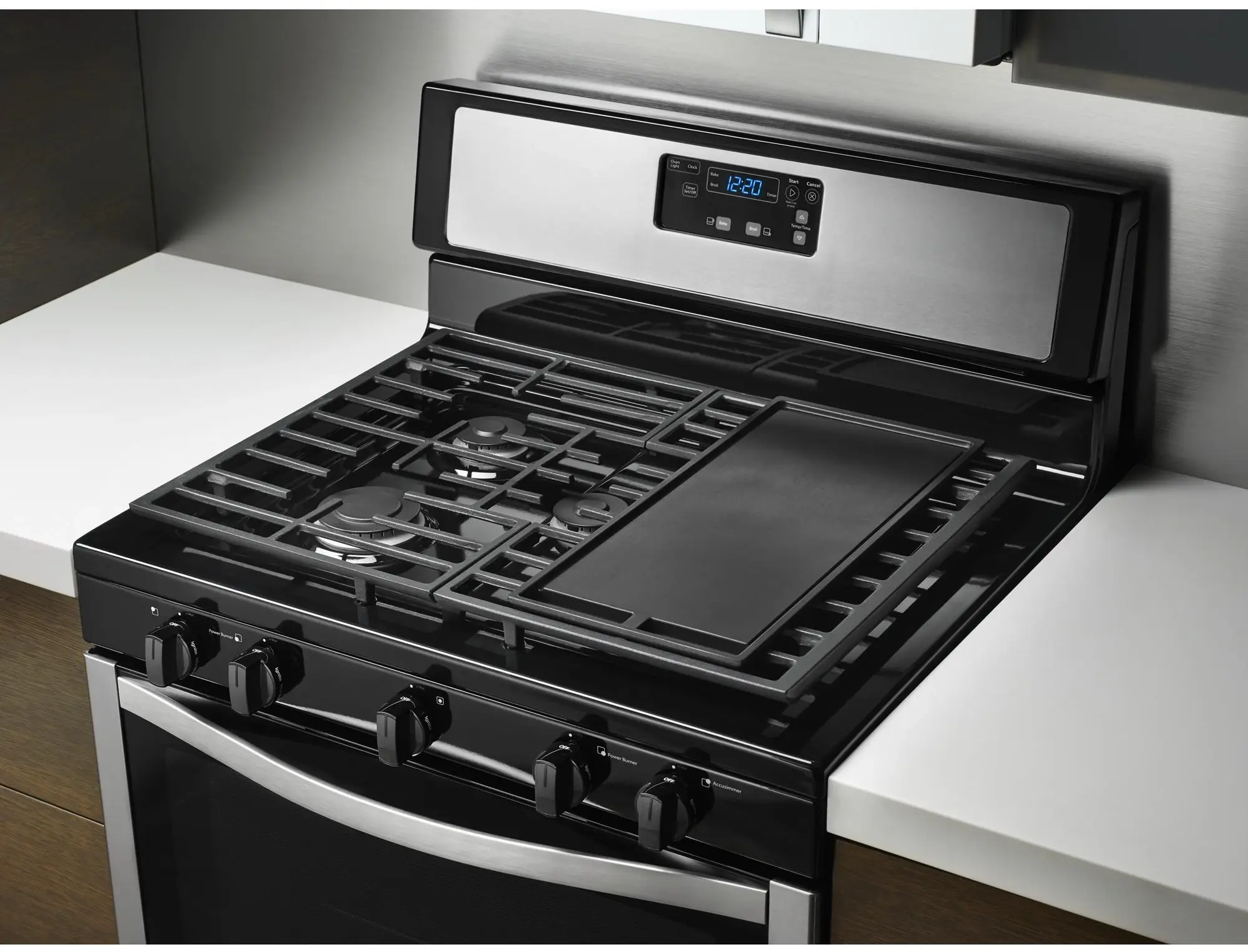 Whirlpool WFG505M0BS Black On Stainless Steel